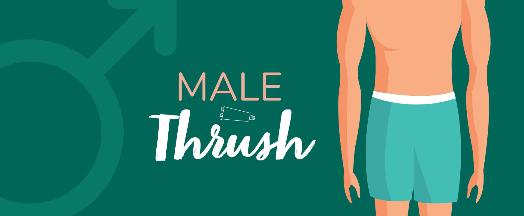 Cartoon image of man with Male Thrush text